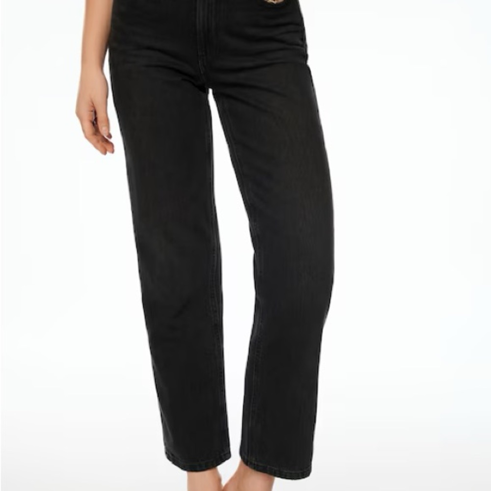 Dynamite Justina Black Straight Jeans